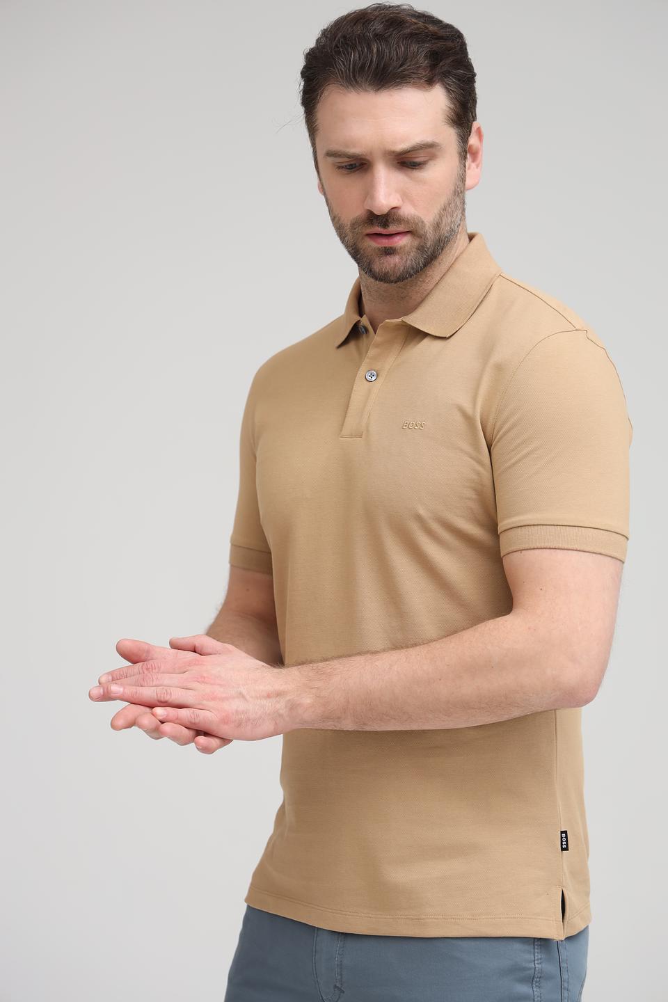Поло Boss Black бежевое