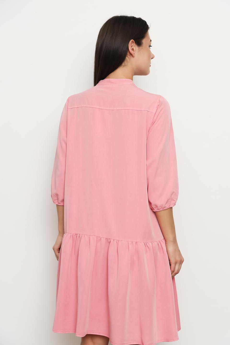 Платье Broadway с воланом пудрово-розовое