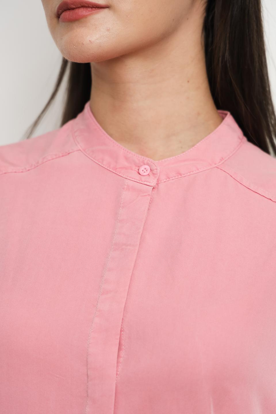 Платье Broadway с воланом пудрово-розовое