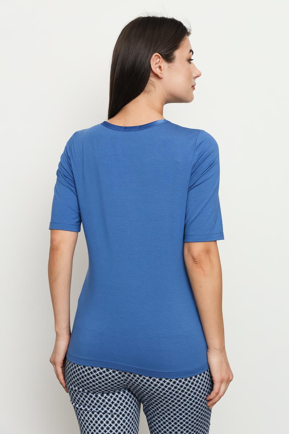 Футболка Gerry Weber синяя с коротким рукавом