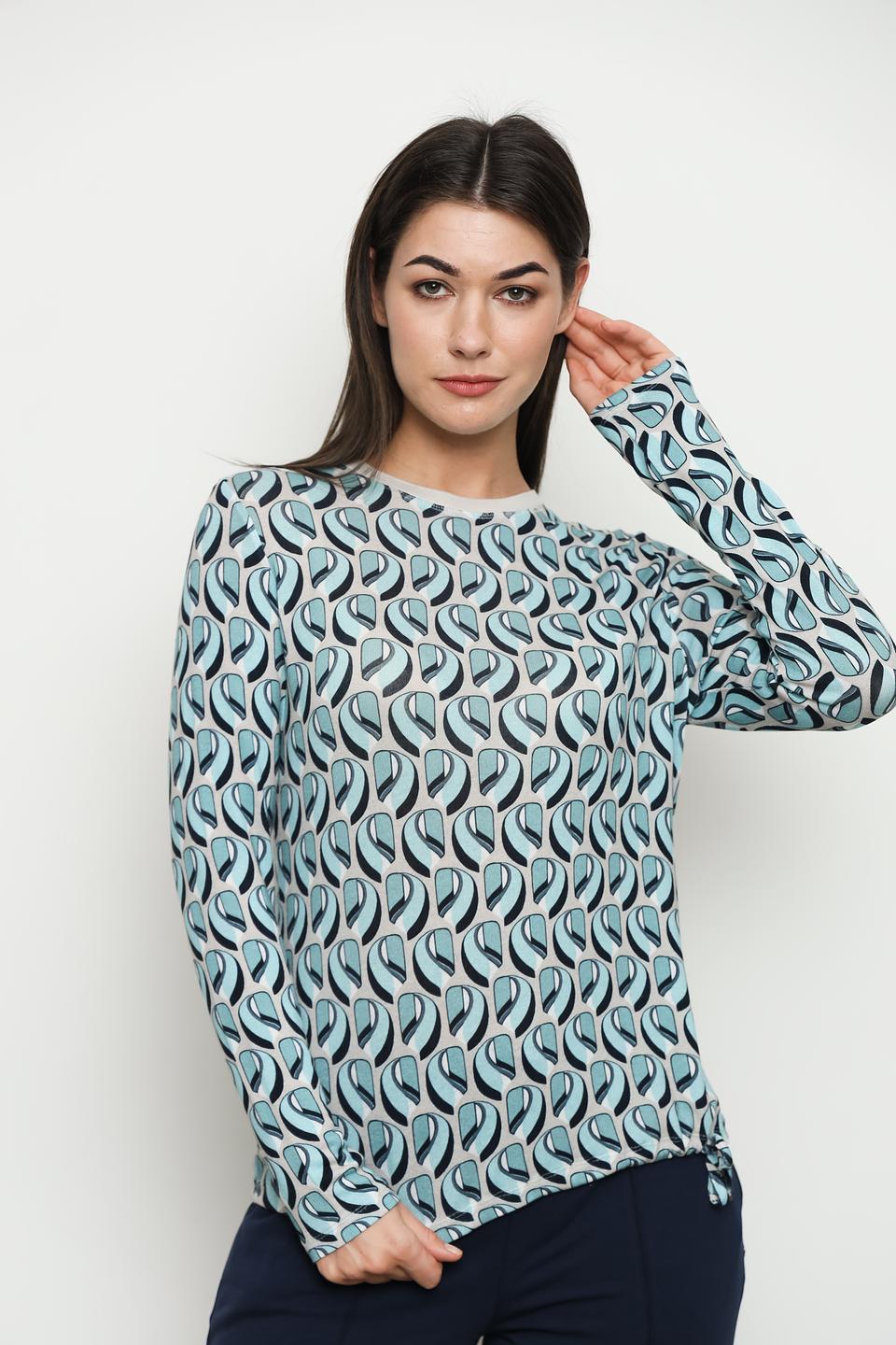 Пуловер Lecomte с принтом