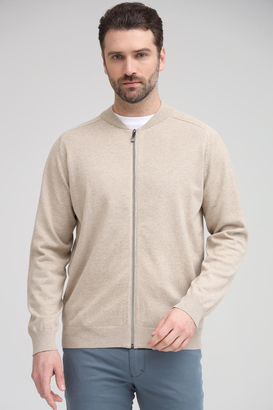 Кардиган Casa Moda на молнии бежевый
