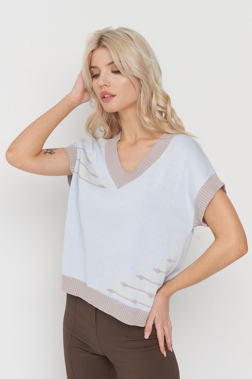 Джемпер BE YOU с узором голубой