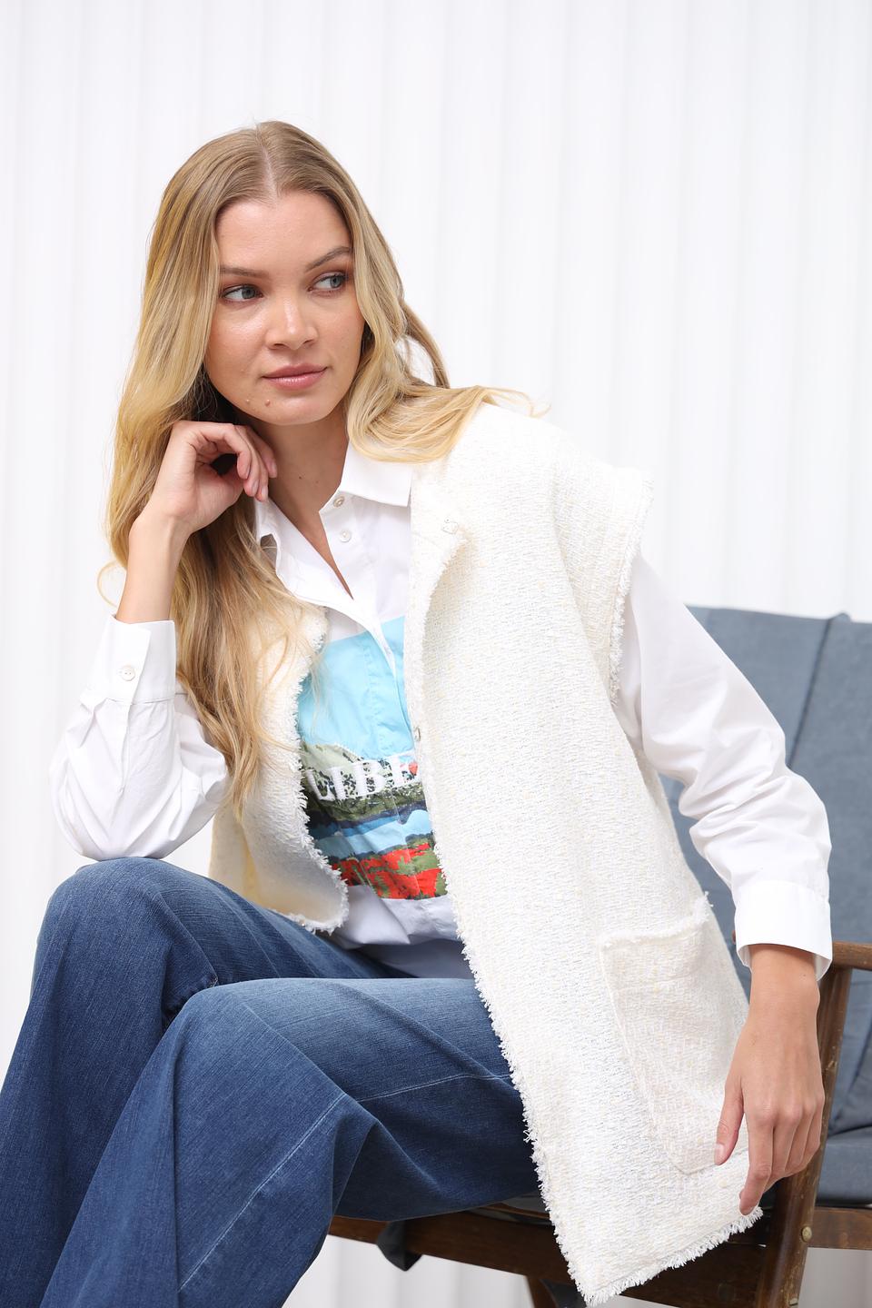 Жилет i Blues женский кремовый