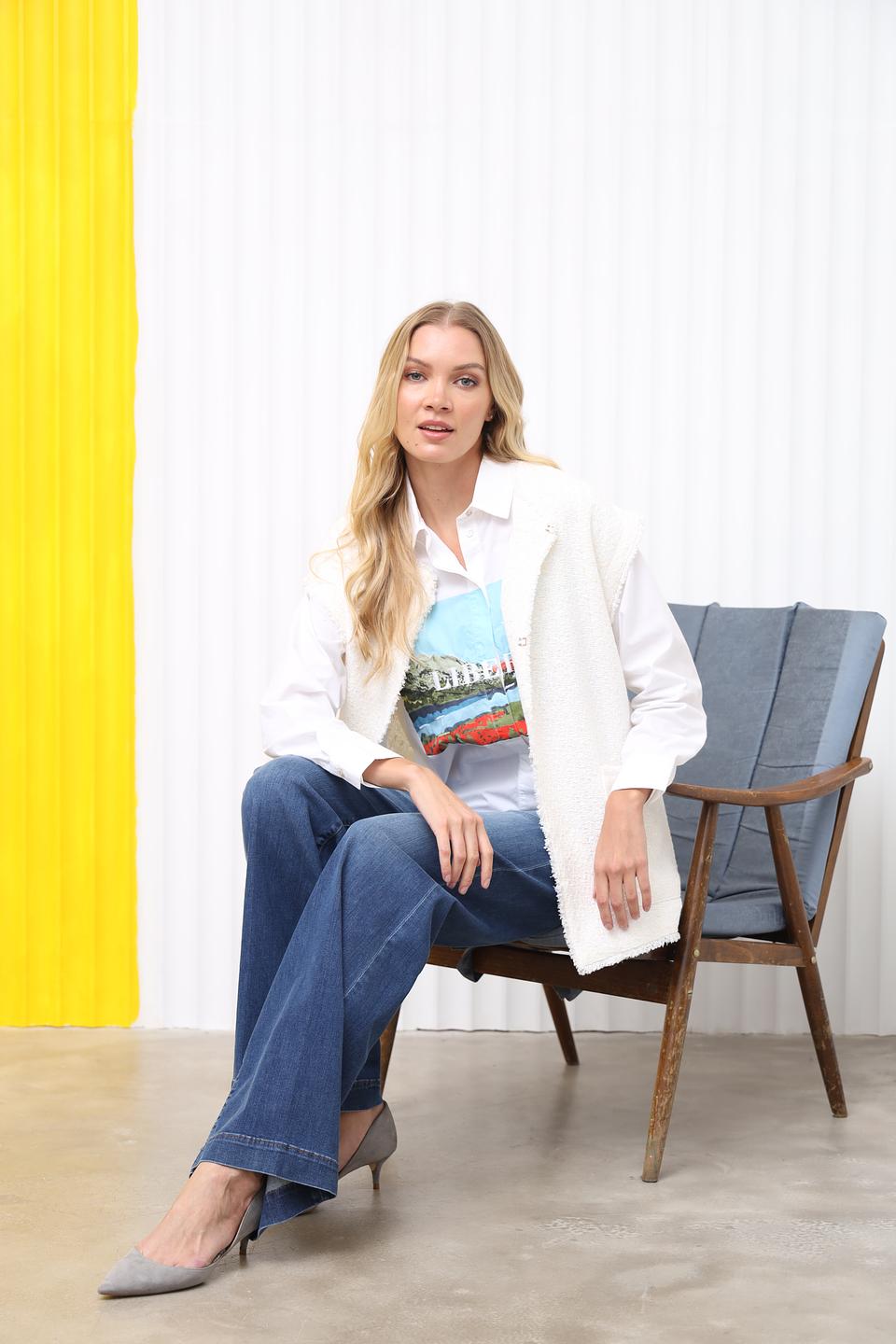 Жилет i Blues женский кремовый