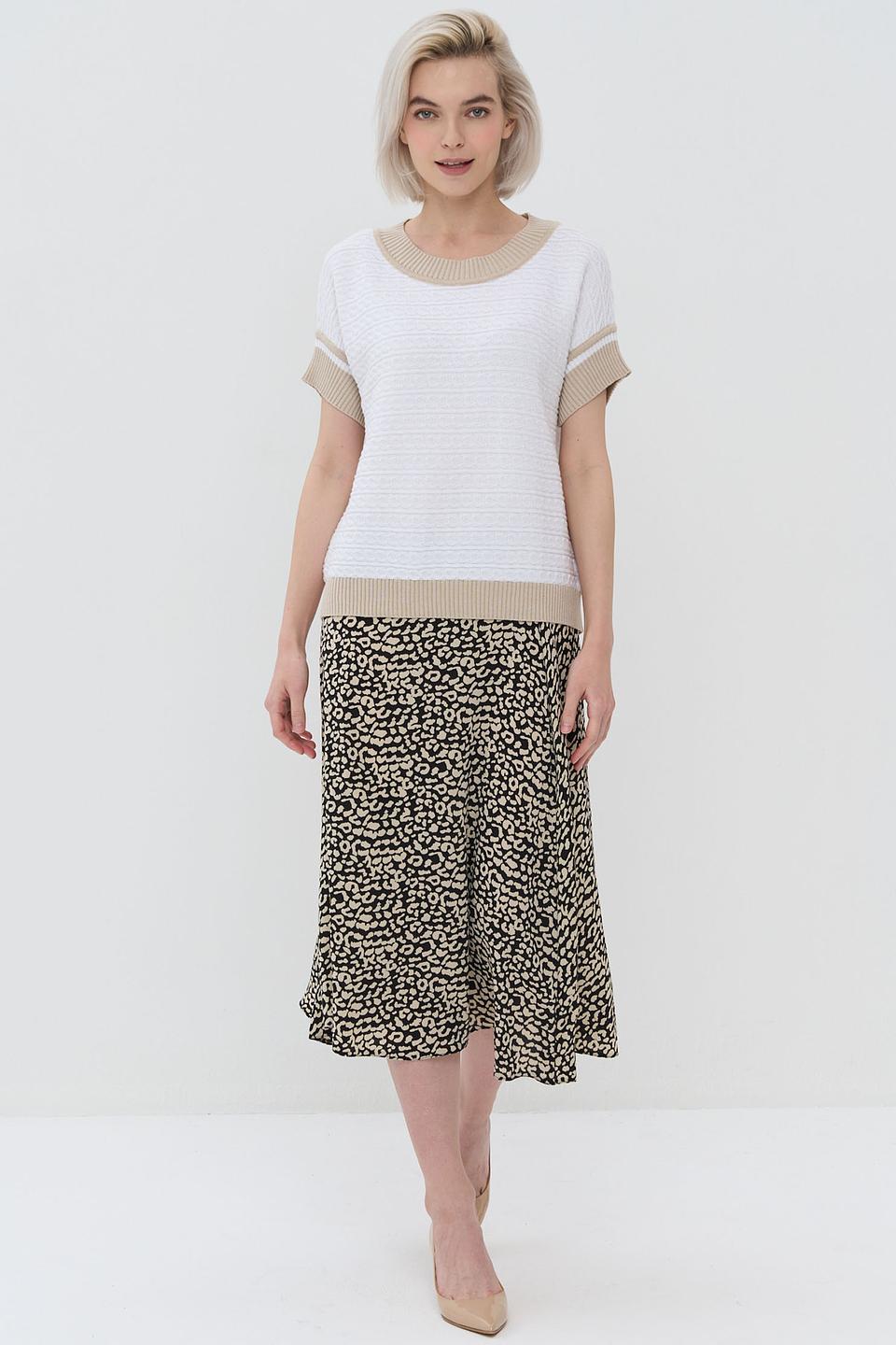 Джемпер NEWVAY с полоской бежевый