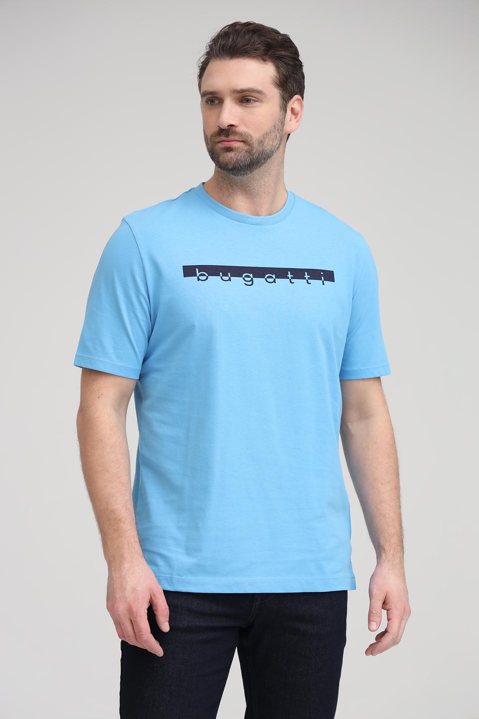 Футболка Bugatti голубая с логотипом