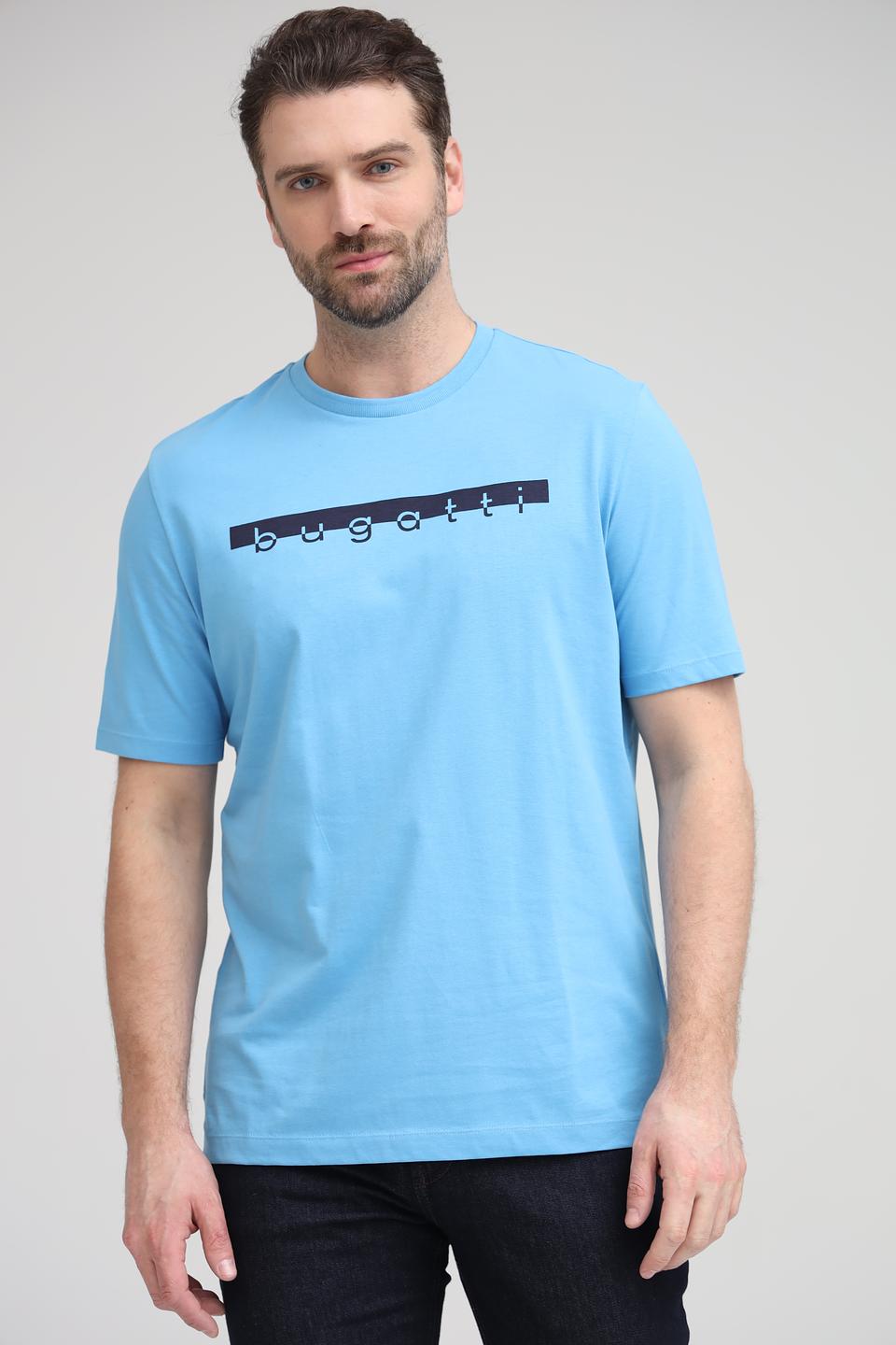 Футболка Bugatti голубая с логотипом