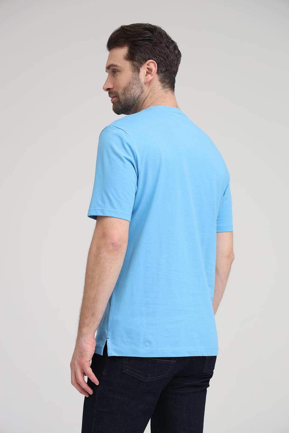 Футболка Bugatti голубая с логотипом