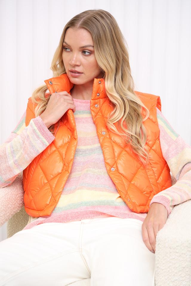 Жилет стеганый Oui оранжевый