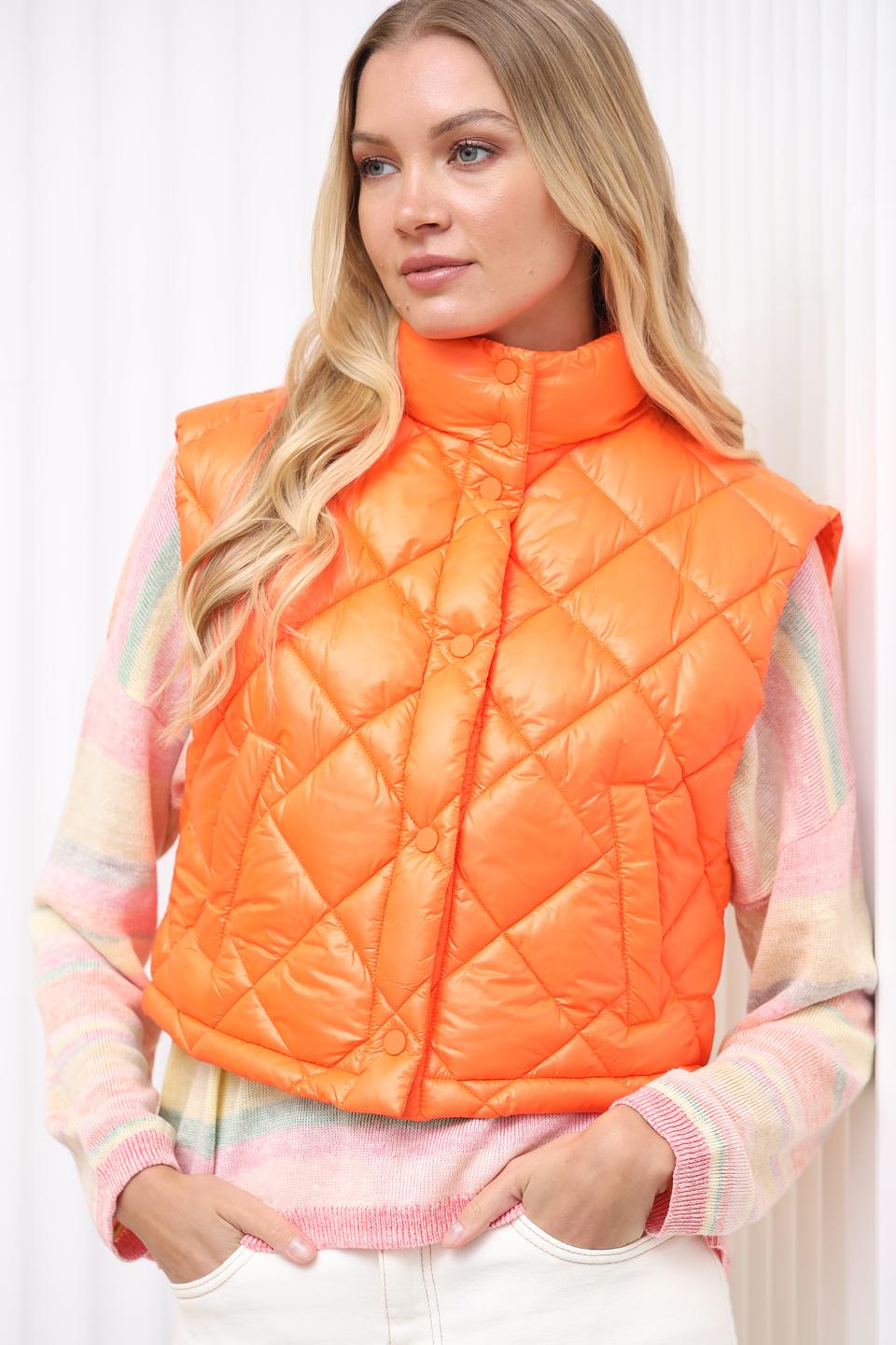 Жилет стеганый Oui оранжевый