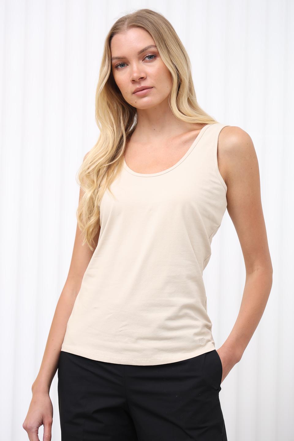 Топ Oui женский бежевый