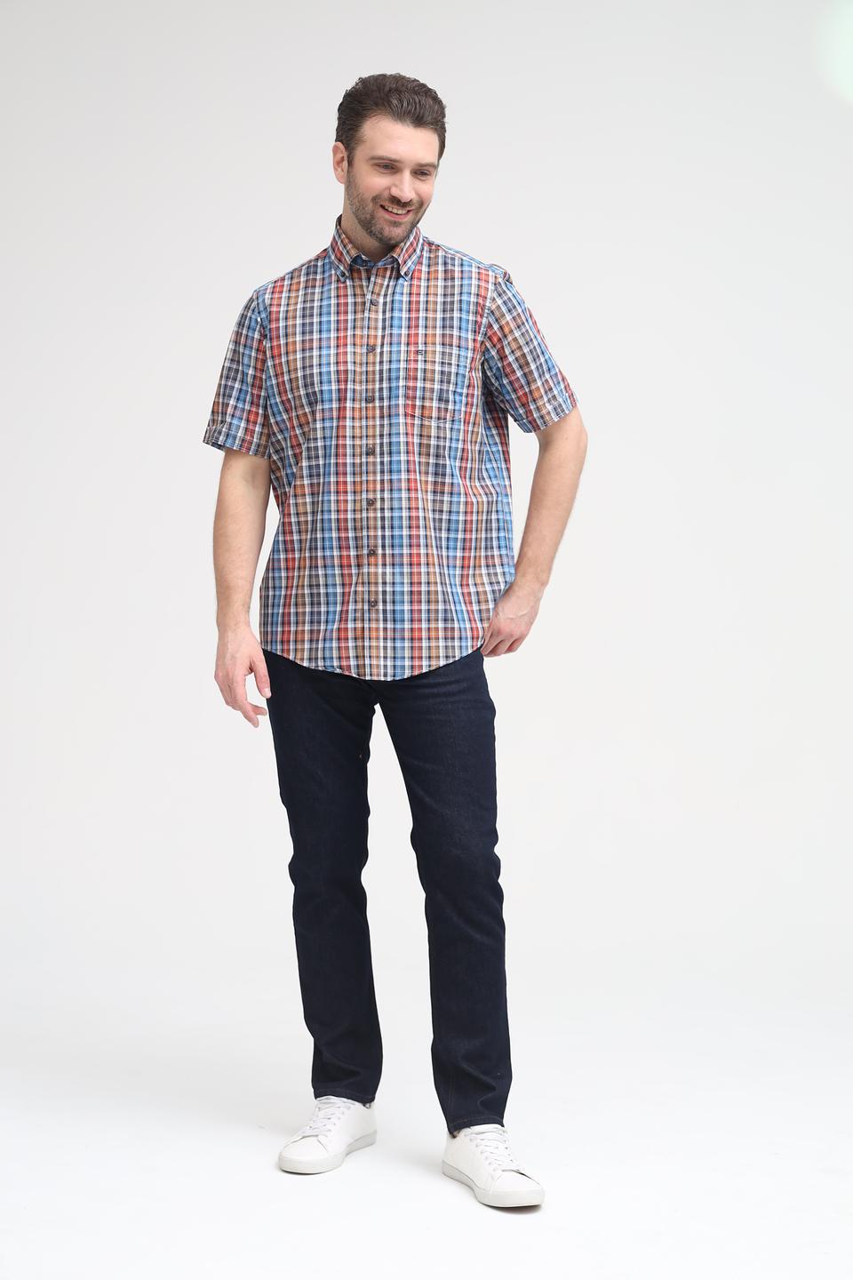 Рубашка кр Casa Moda в клетку