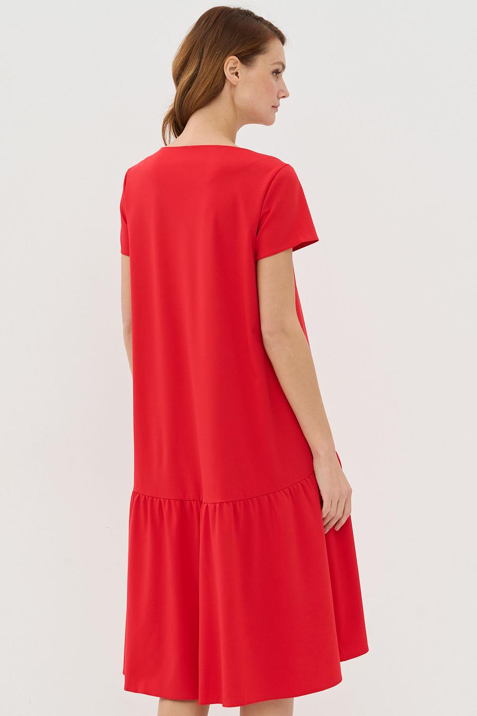 Платье VAY красное с юбкой-солнце