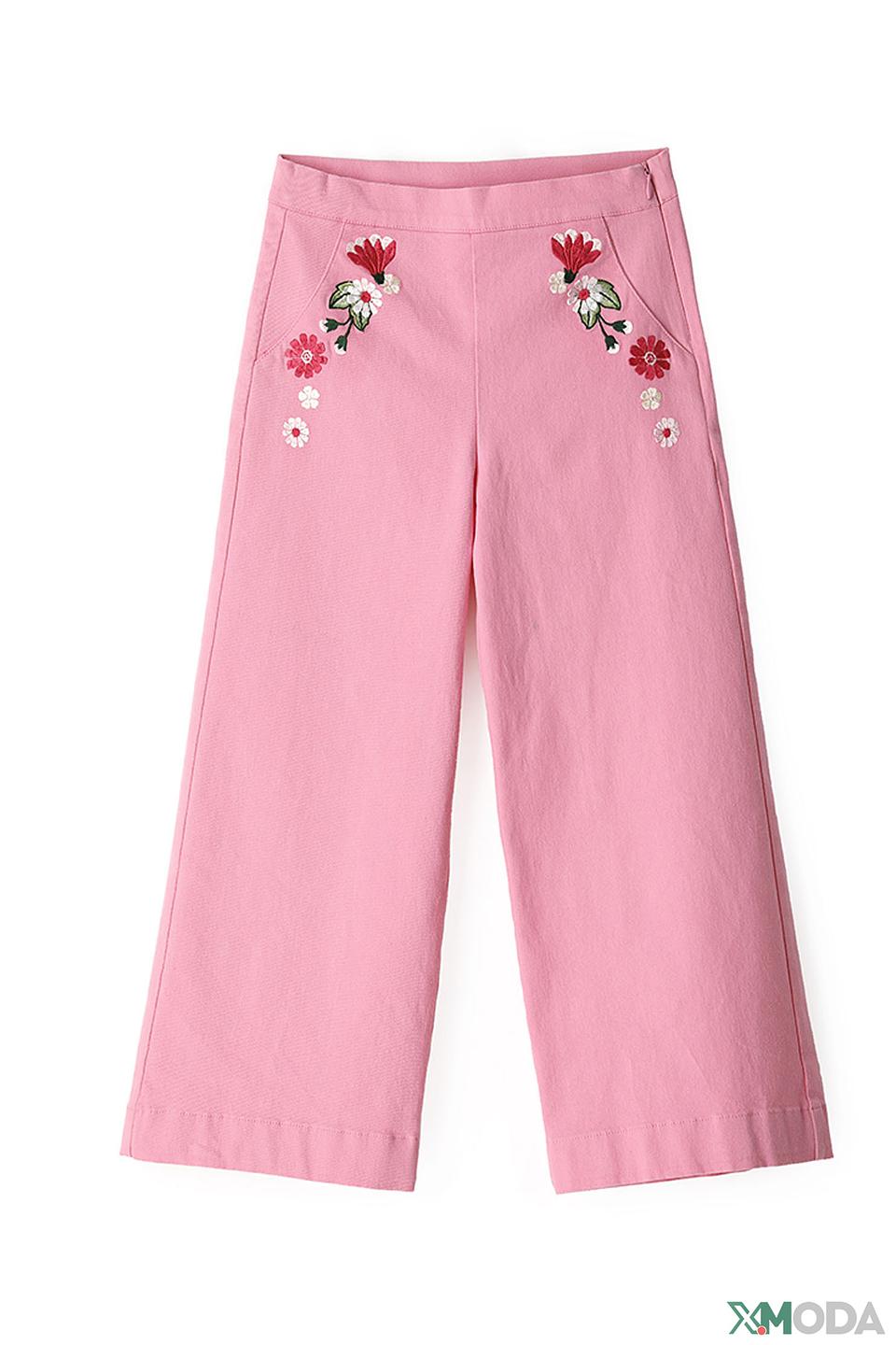 Брюки Original Marines с вышивкой розовые