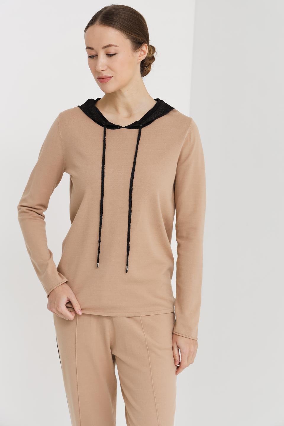 Толстовка Pezzo с капюшоном бежевая