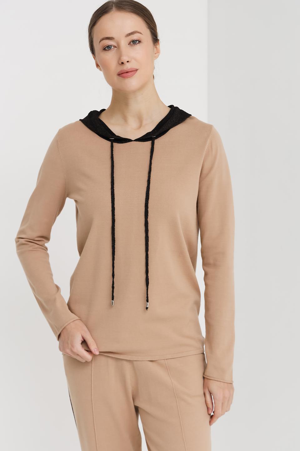 Толстовка Pezzo с капюшоном бежевая