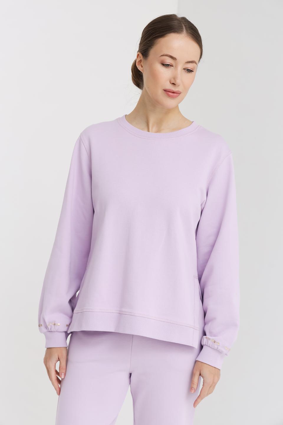 Толстовка Pezzo лавандовая с манжетами