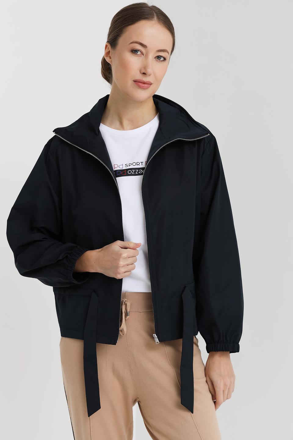 Куртка Pezzo с поясом чёрная