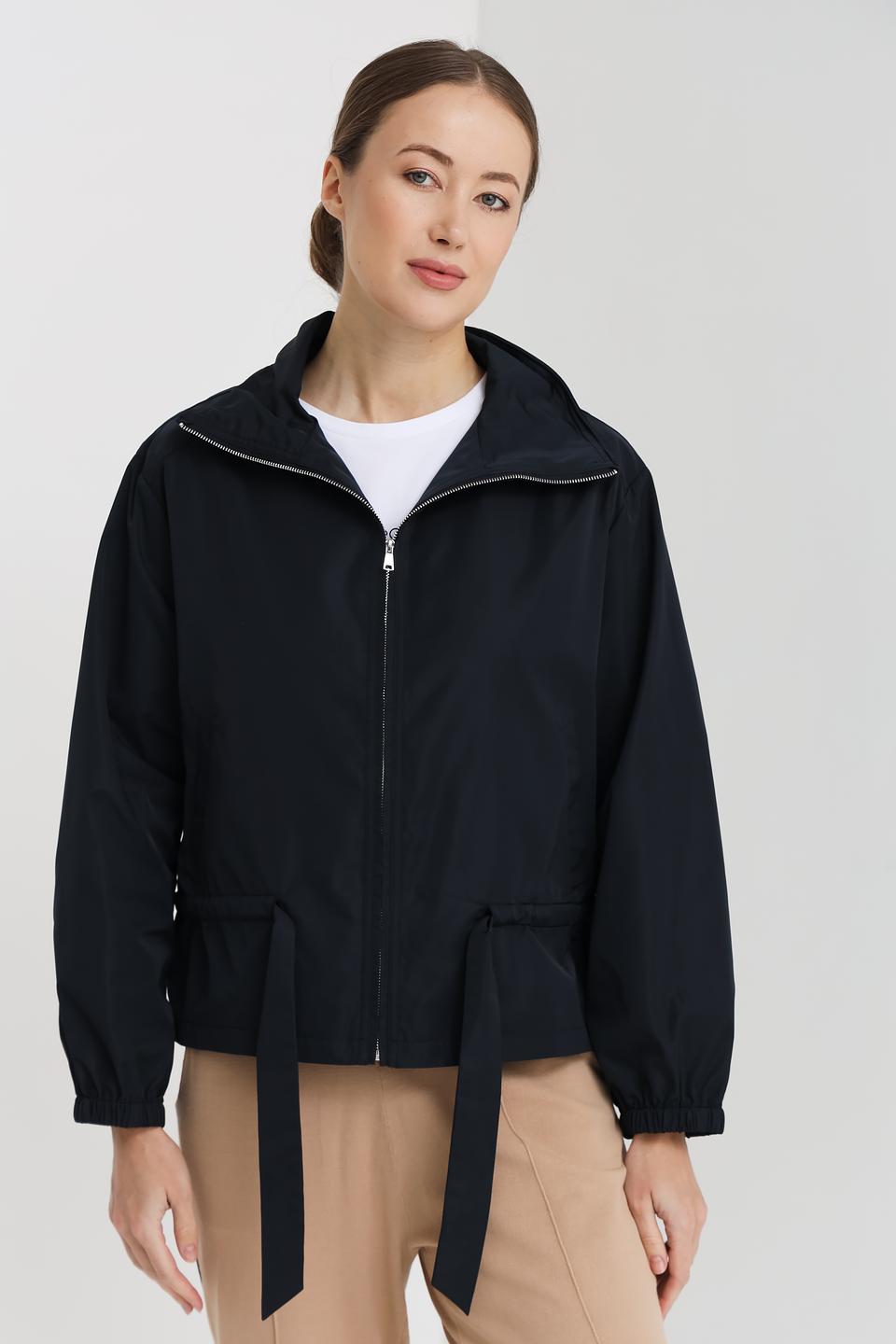 Куртка Pezzo с поясом чёрная