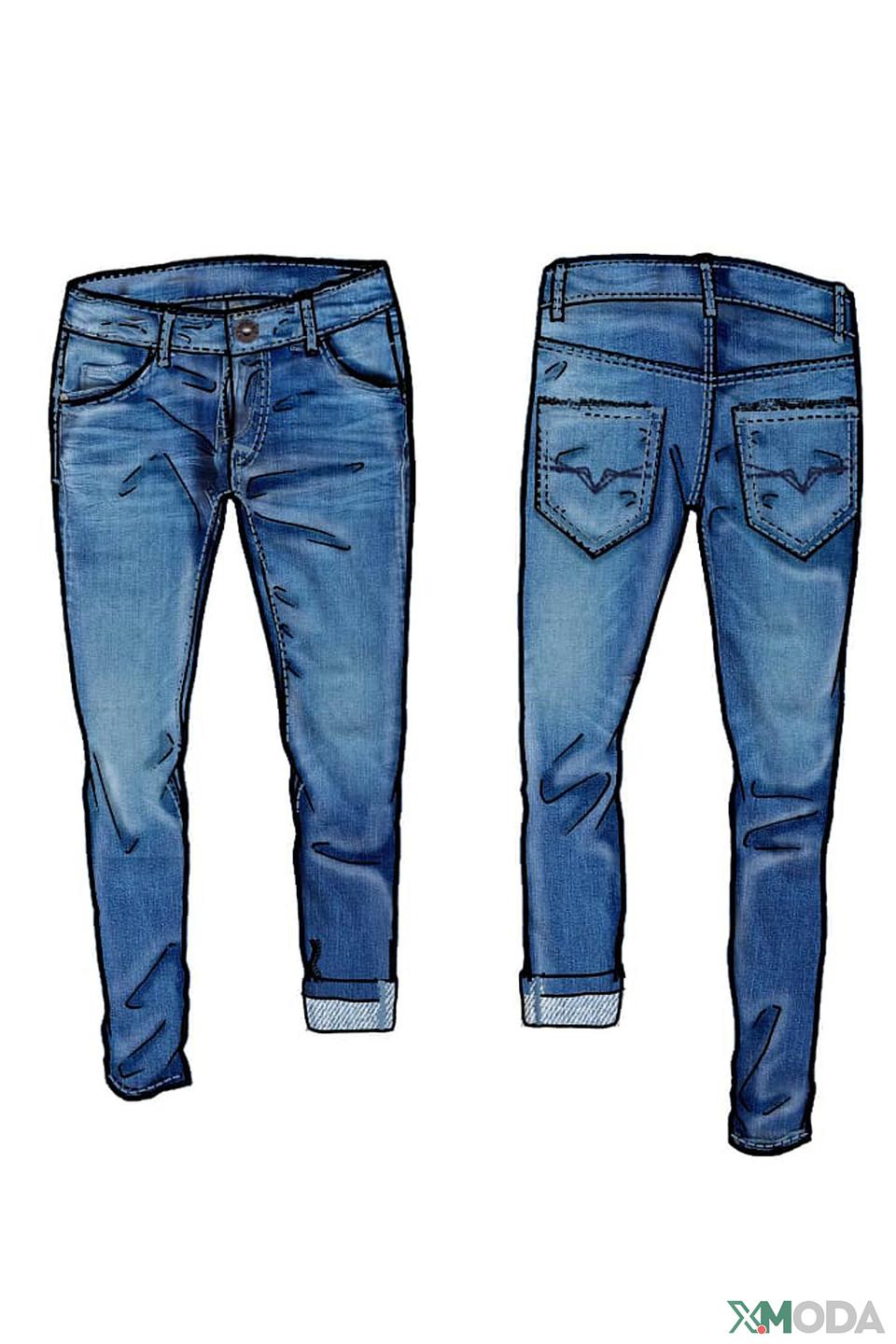 Брюки Guess джинсовые синие