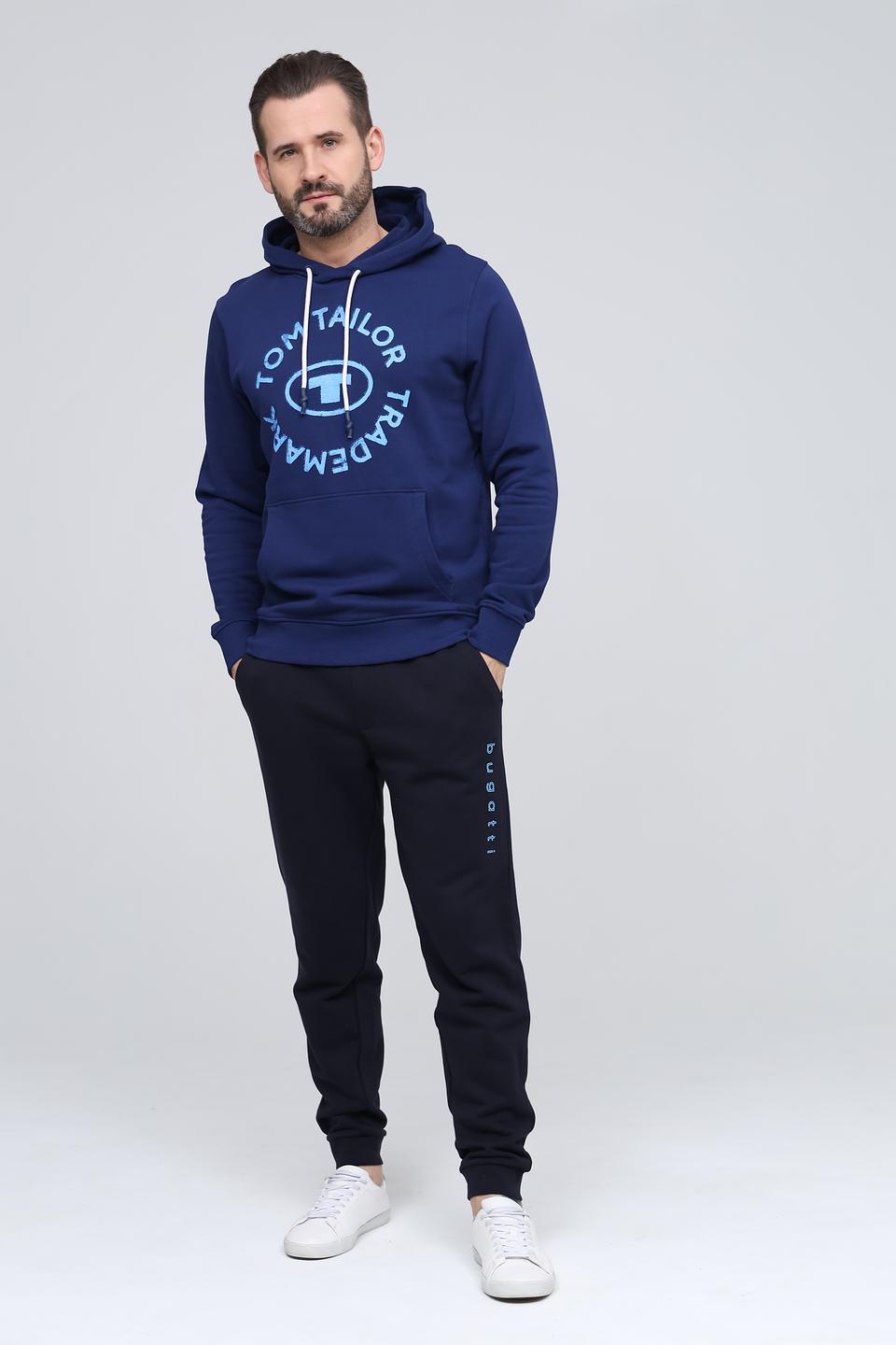 Толстовка Tom Tailor синяя с логотипом