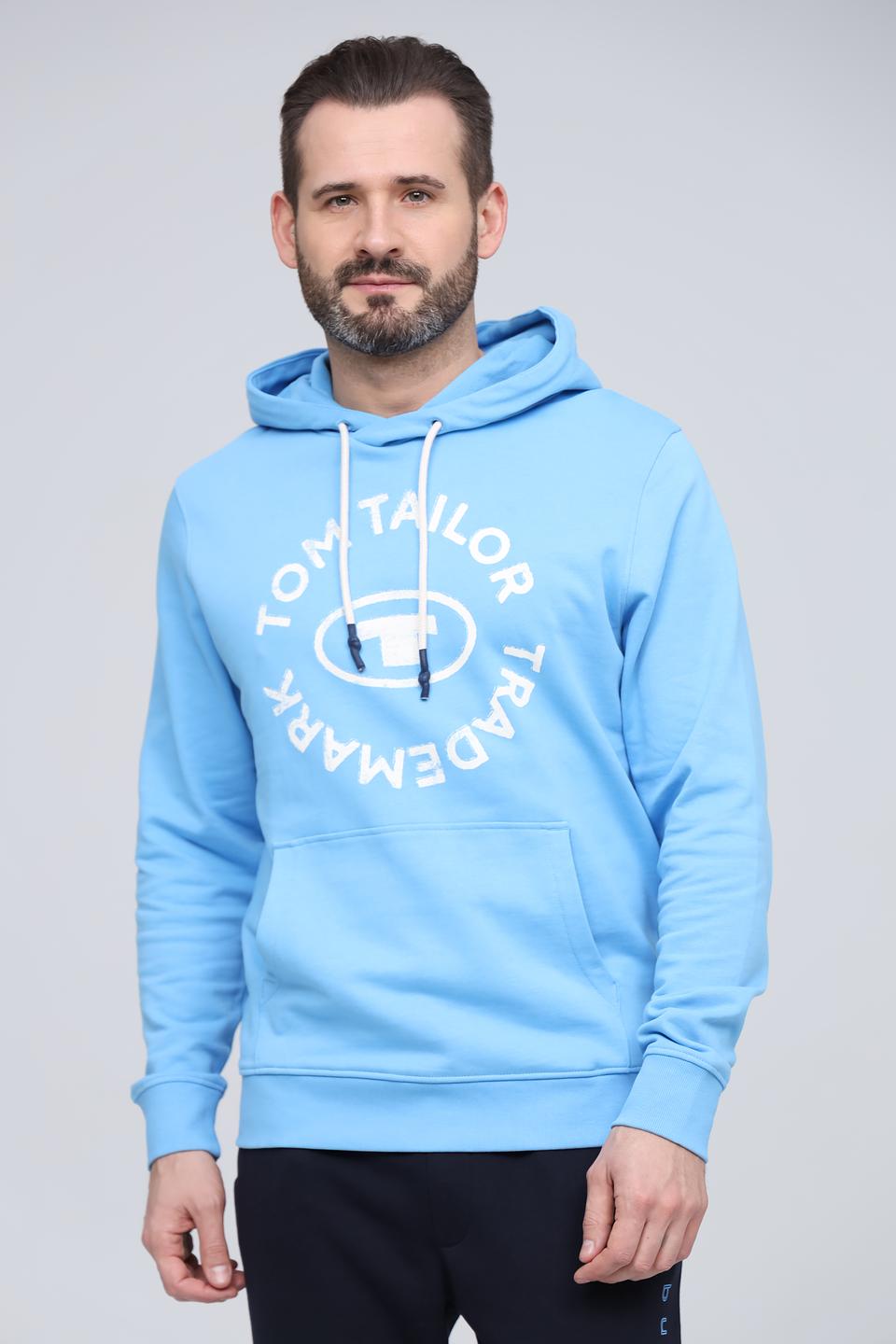 Толстовка Tom Tailor логотип голубой