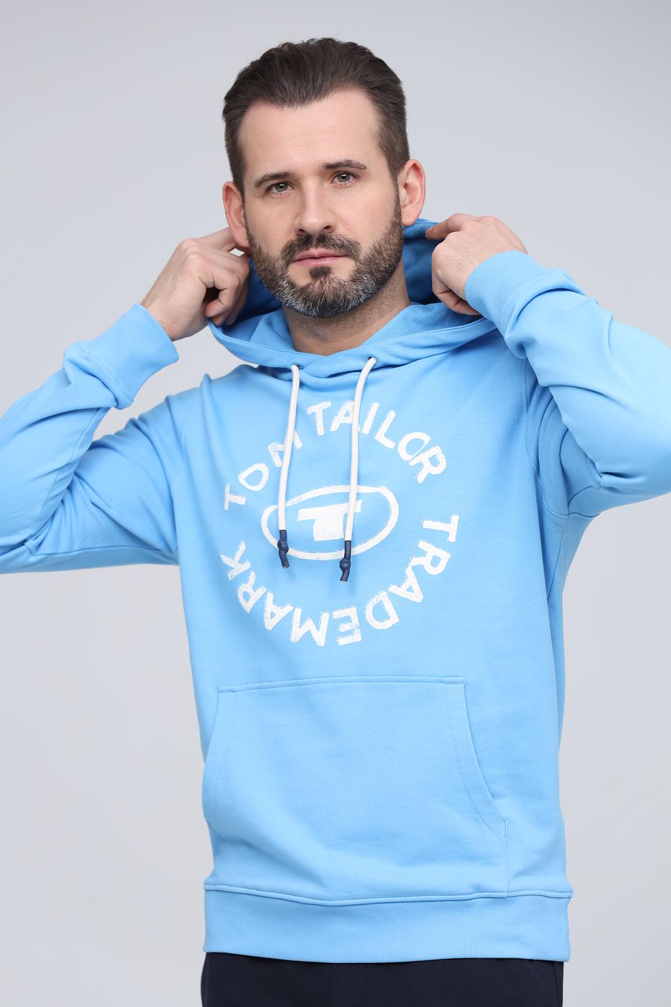 Толстовка Tom Tailor логотип голубой