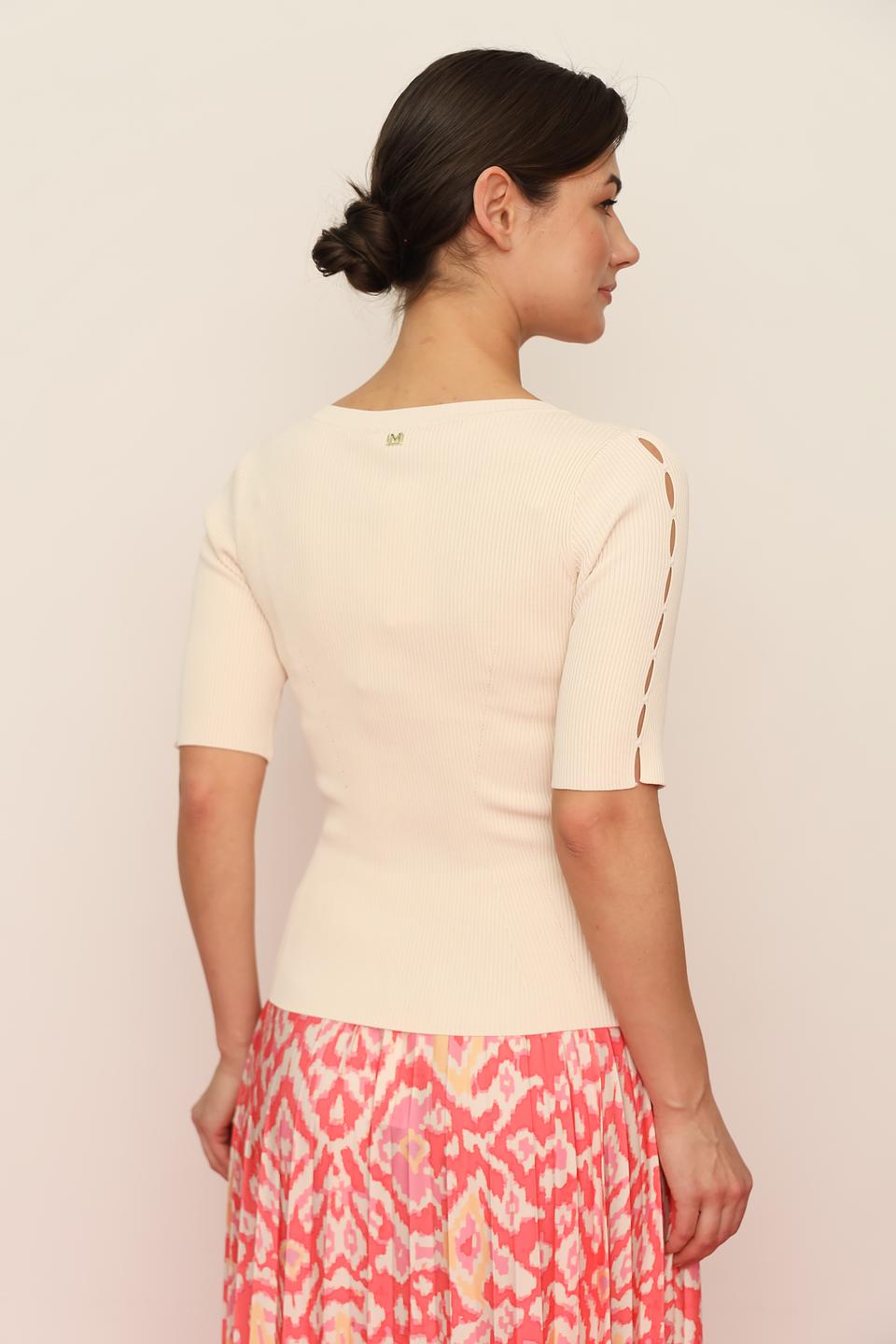 Джемпер Marciano бежевый с разрезами