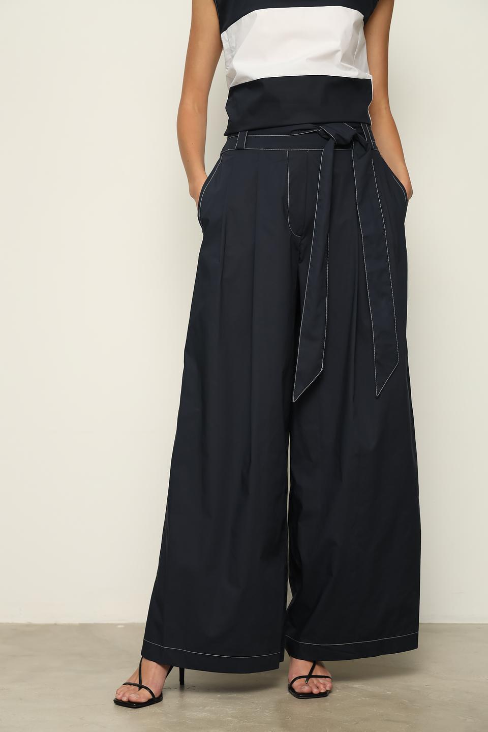 Брюки палаццо Silvian Heach тёмно-синие