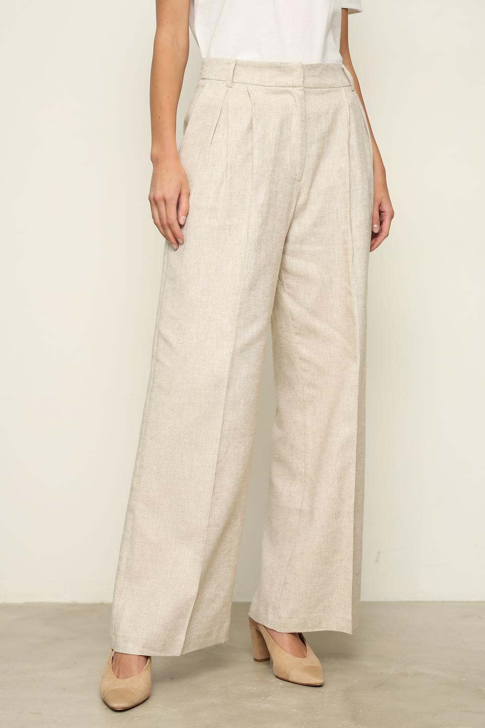 Брюки палаццо Silvian Heach бежевые