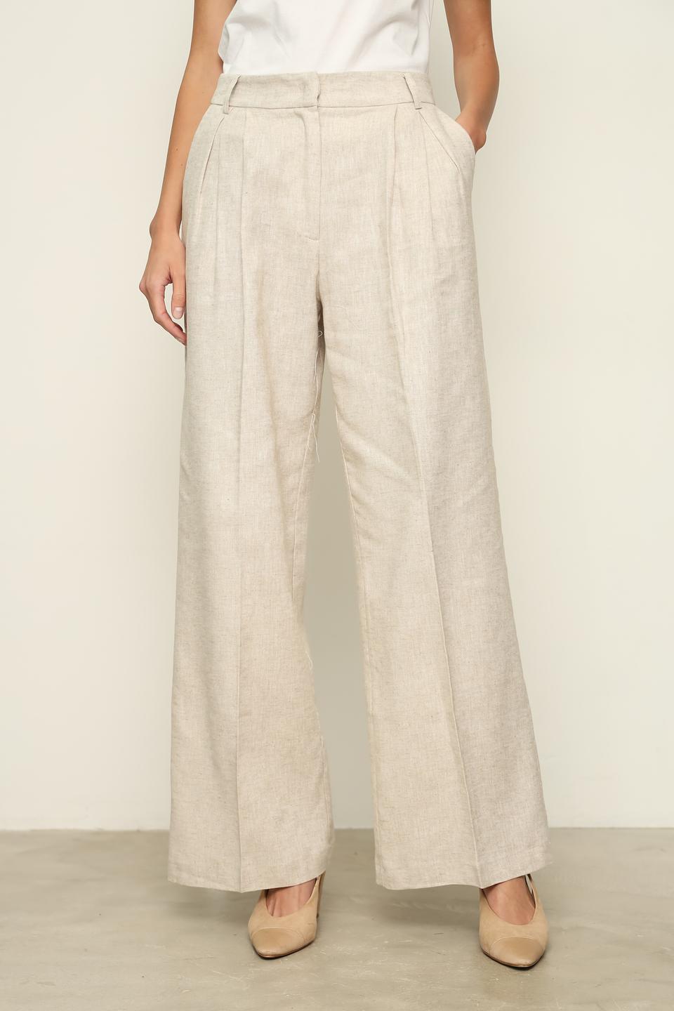 Брюки палаццо Silvian Heach бежевые