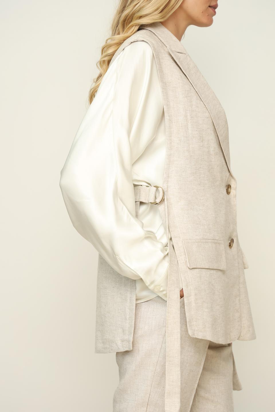 Жакет-жилет Silvian Heach бежевый