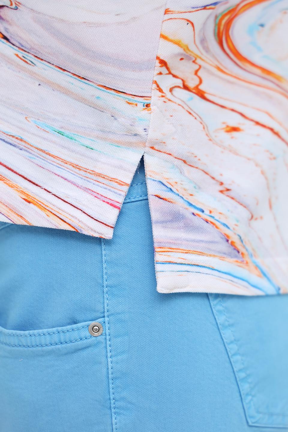 Поло Margittes с мраморным принтом