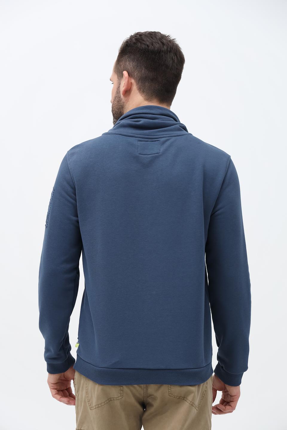 Джемпер Ragman с воротником-стойкой синий