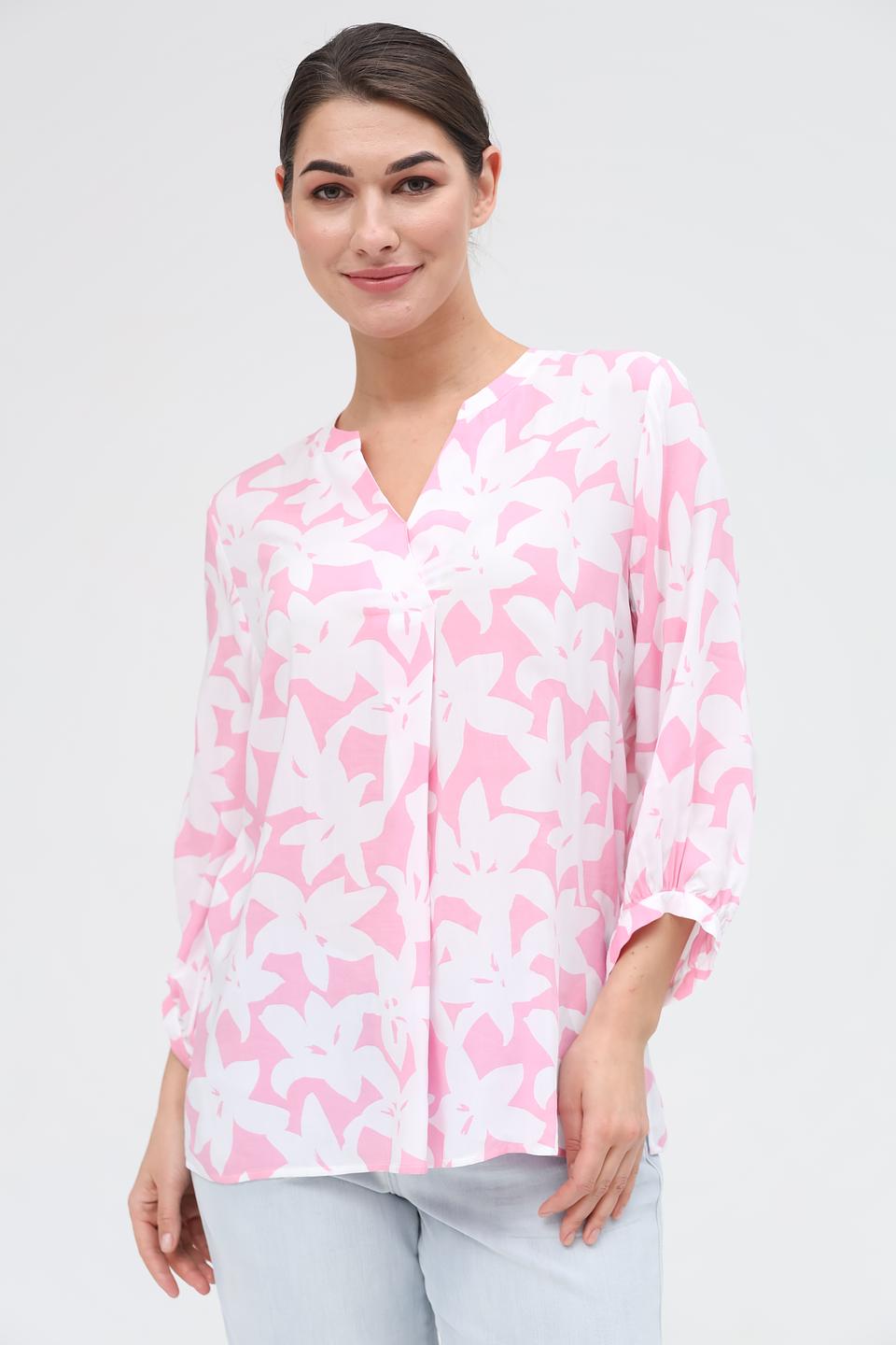 Блуза You Just White с цветочным принтом