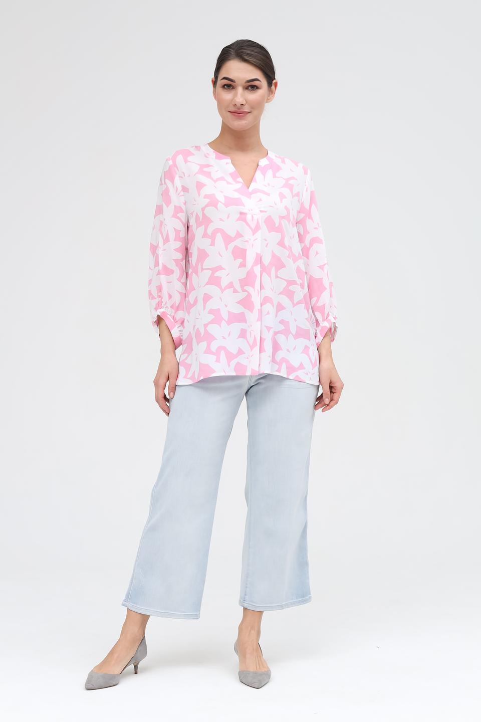 Блуза You Just White с цветочным принтом