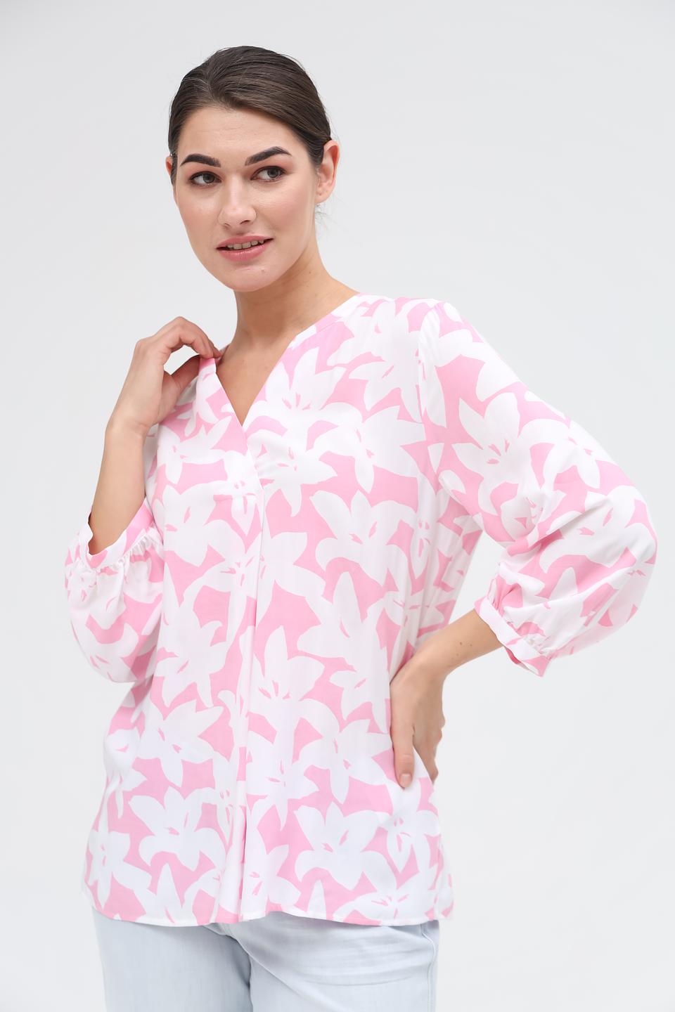 Блуза You Just White с цветочным принтом