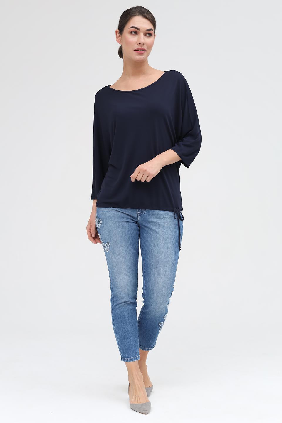 Джинсы Angels с вышивкой голубые