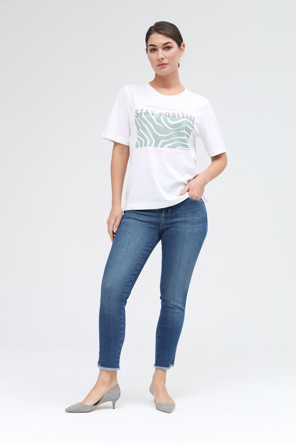 Джинсы Angels с необработанным краем синие