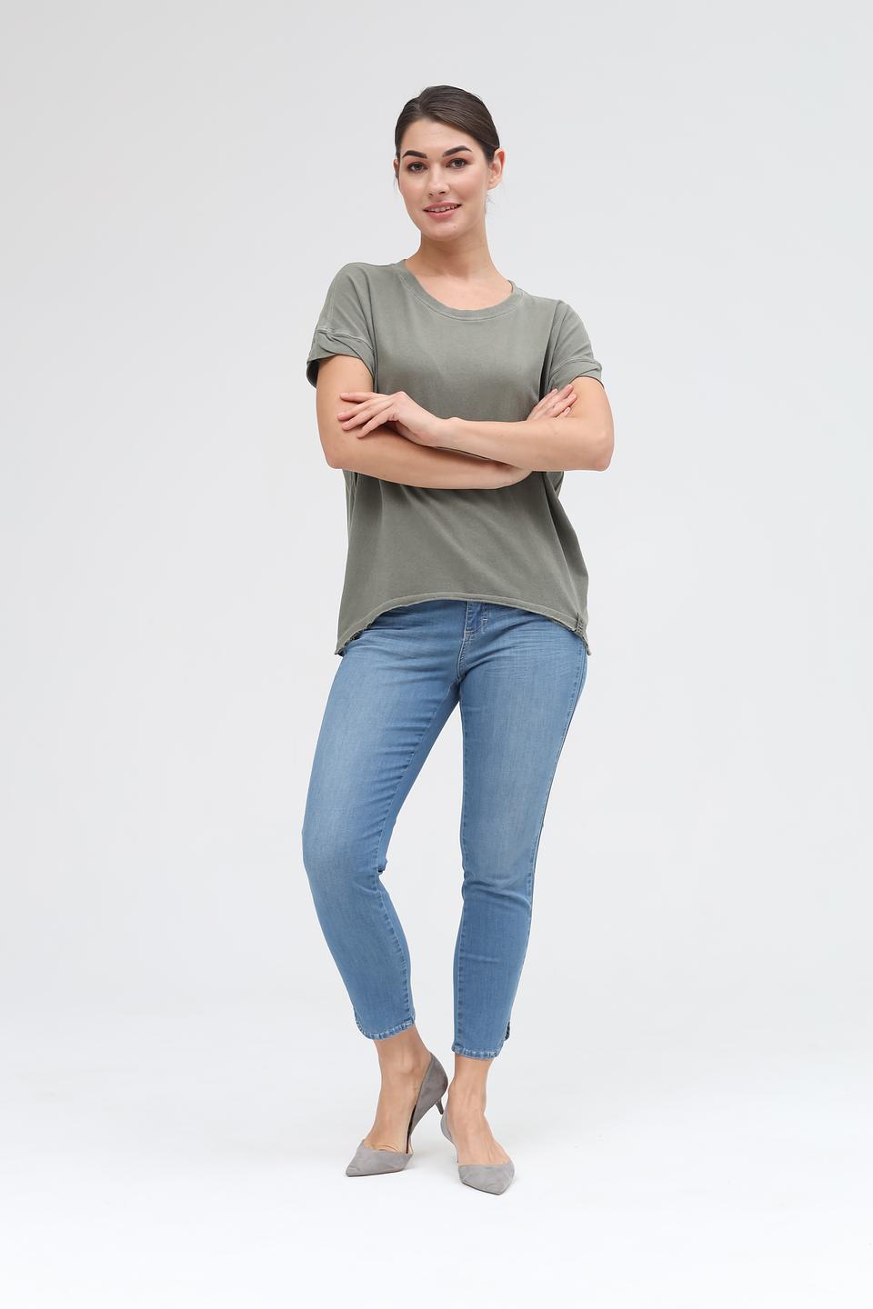 Джинсы Angels с разрезами голубые