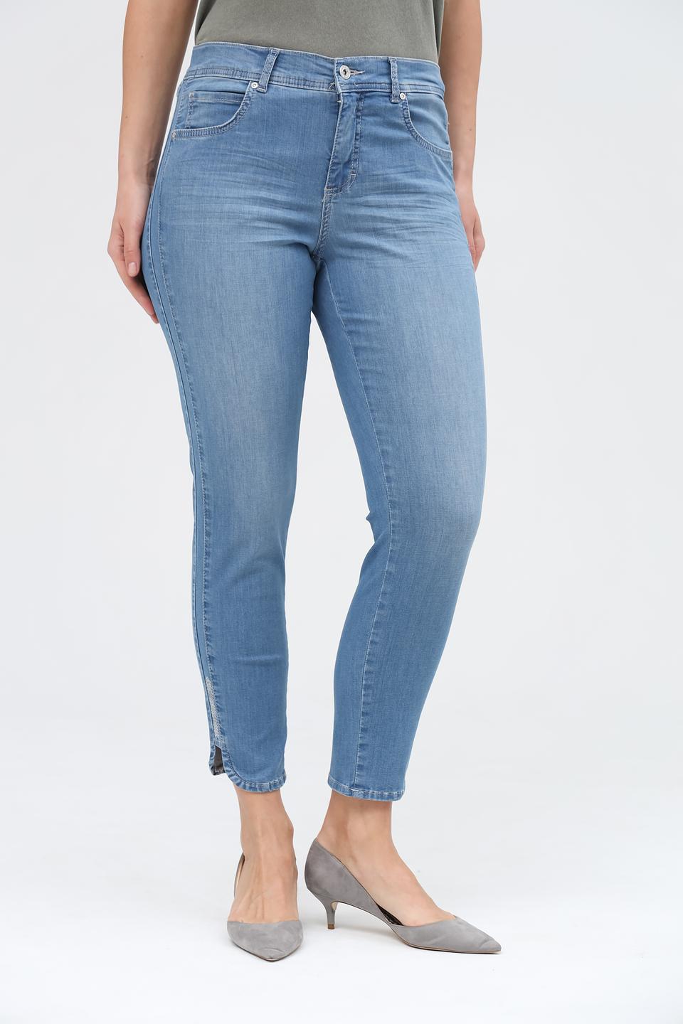 Джинсы Angels с разрезами голубые