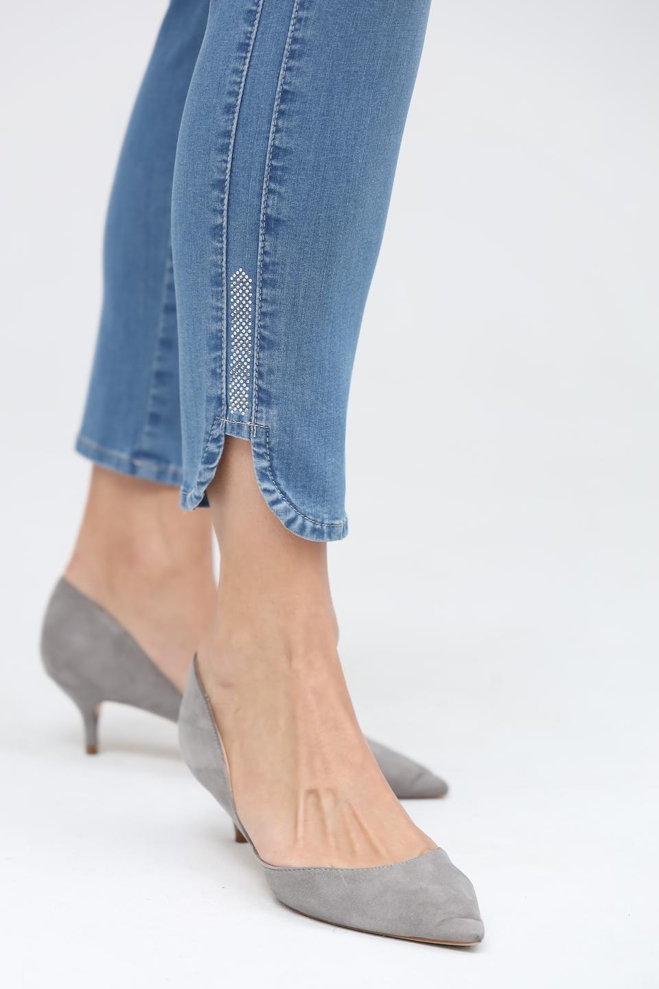 Джинсы Angels с разрезами голубые