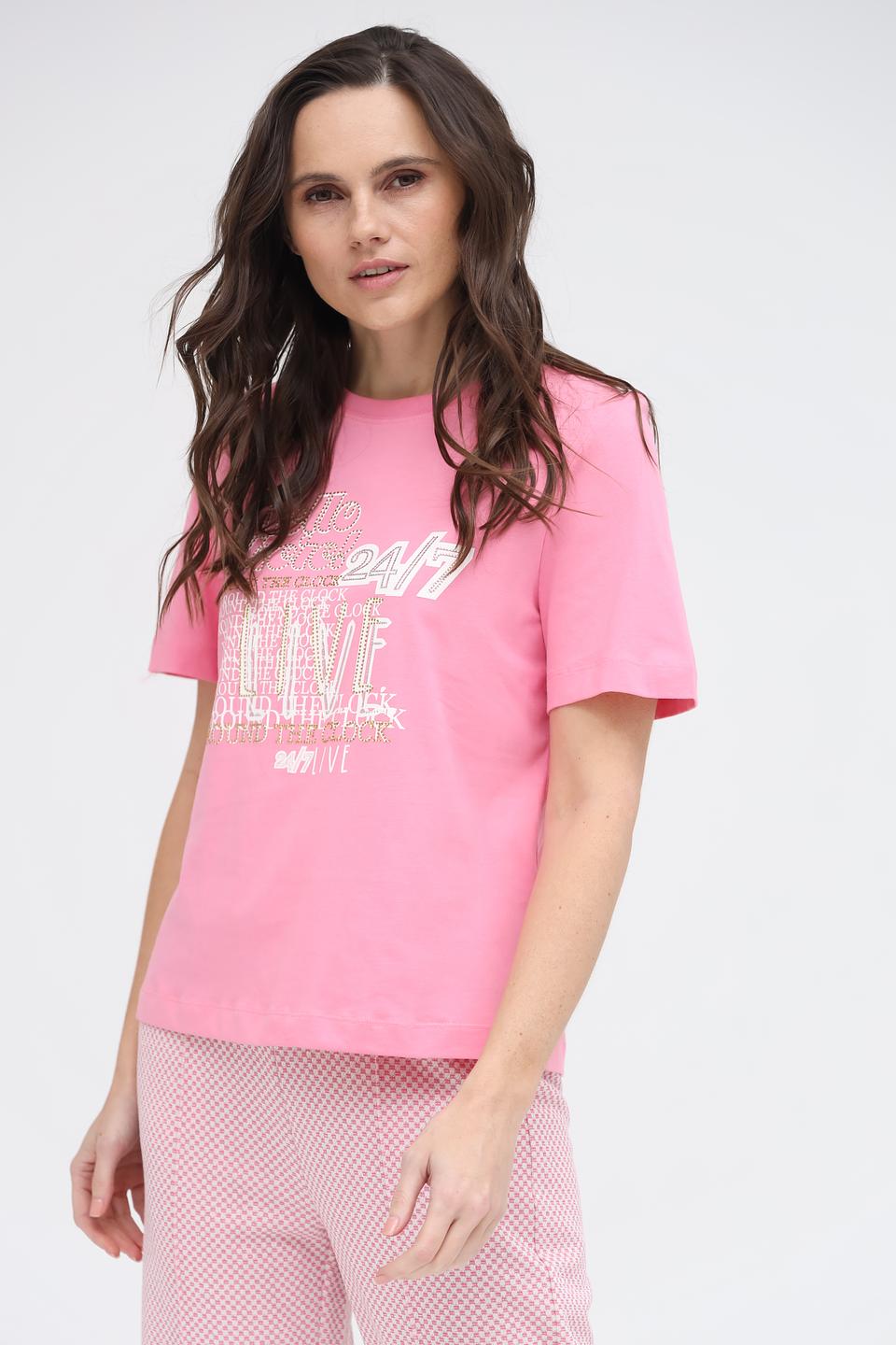 Футболка Rich and Royal с принтом розовая