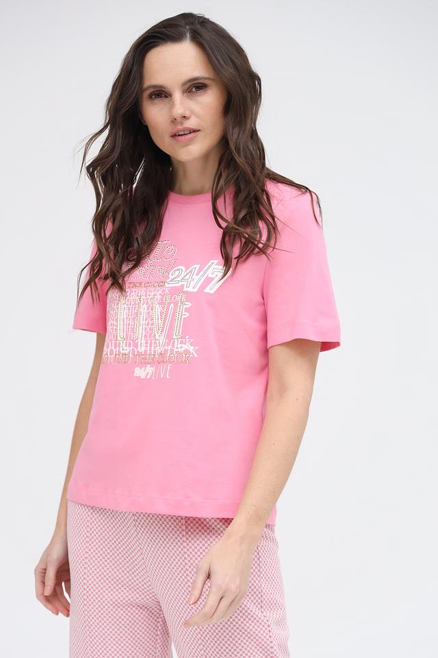 Футболка Rich and Royal с принтом розовая
