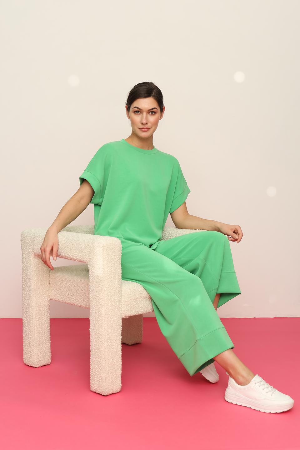 Брюки палаццо Rich and Royal зелёные