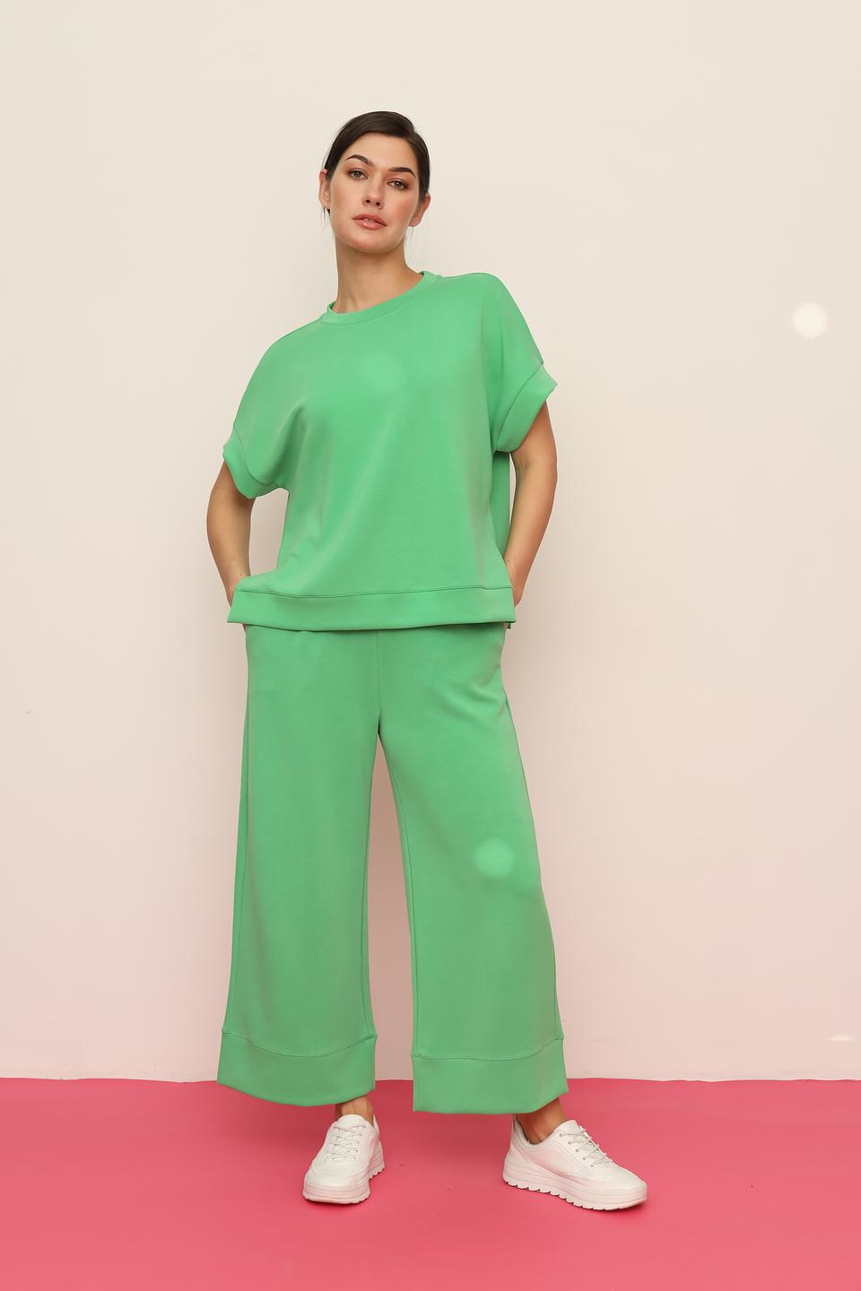 Брюки палаццо Rich and Royal зелёные