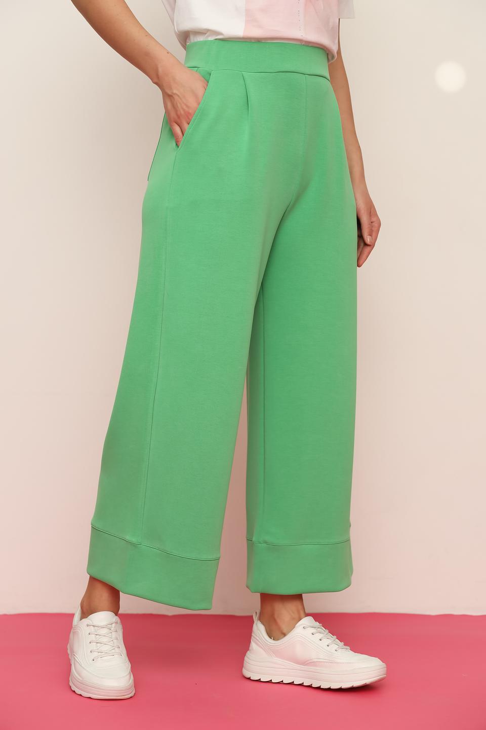 Брюки палаццо Rich and Royal зелёные