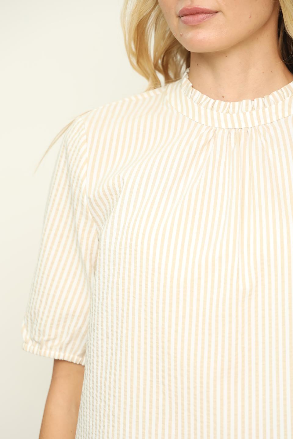 Блуза Taifun в полоску бежевая