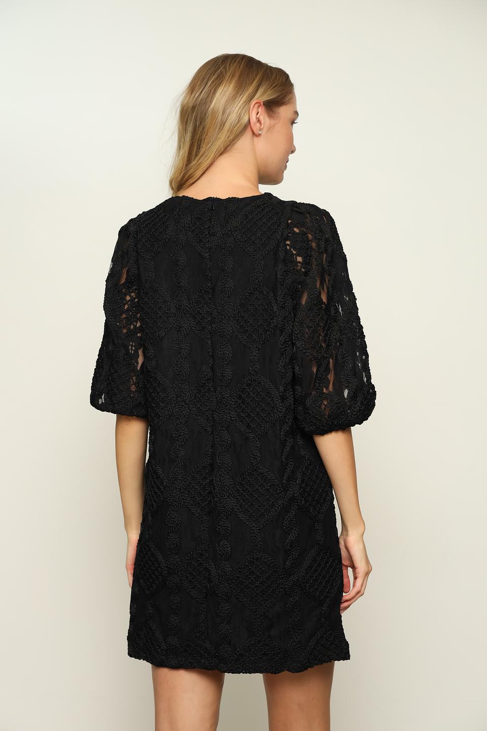 Платье Taifun чёрное с объёмными рукавами